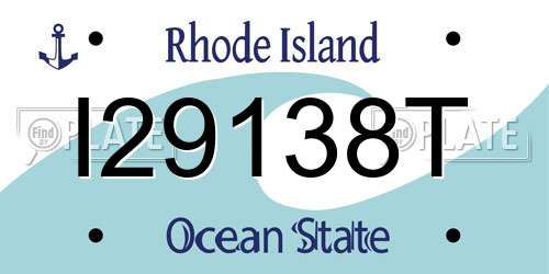 I29138T Rhode Island License Plate