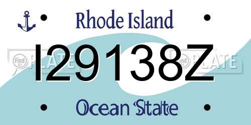 I29138Z Rhode Island License Plate