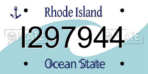 I297944 Rhode Island License Plate