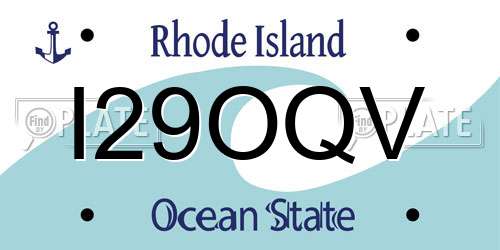 I29OQV Rhode Island License Plate