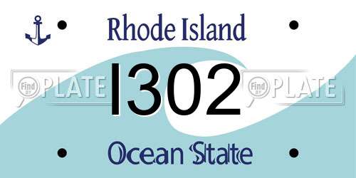 I302 Rhode Island License Plate
