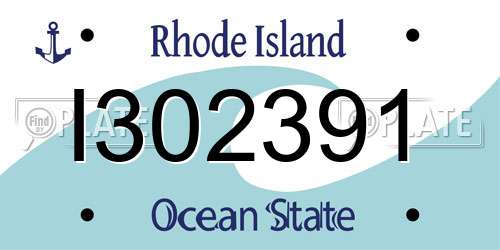 I302391 Rhode Island License Plate