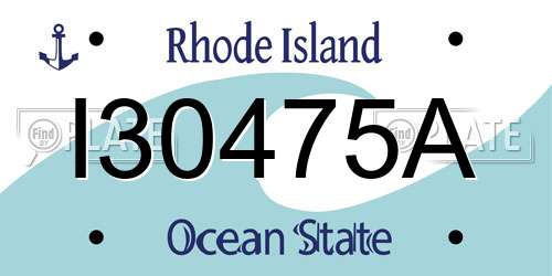 I30475A Rhode Island License Plate