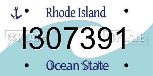 I307391 Rhode Island License Plate
