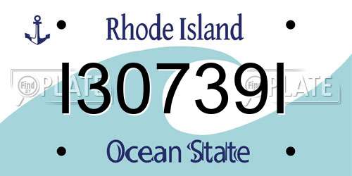 I30739I Rhode Island License Plate