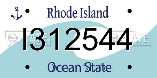 I312544 Rhode Island License Plate
