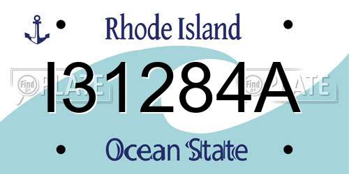 I31284A Rhode Island License Plate