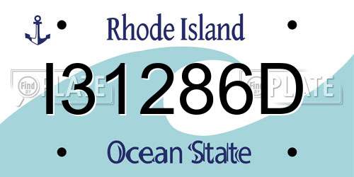 I31286D Rhode Island License Plate