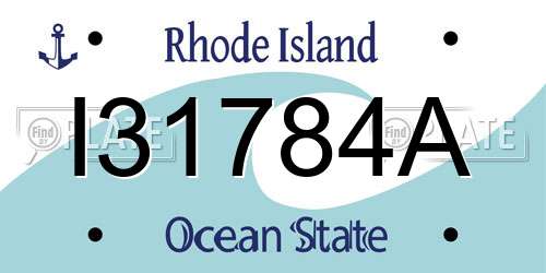 I31784A Rhode Island License Plate