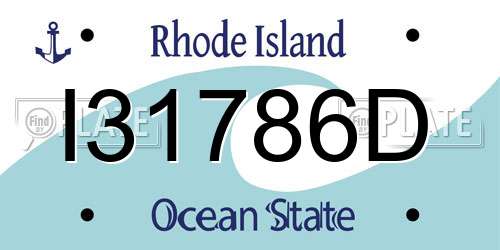 I31786D Rhode Island License Plate