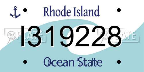 I319228 Rhode Island License Plate