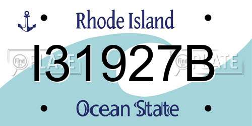 I31927B Rhode Island License Plate