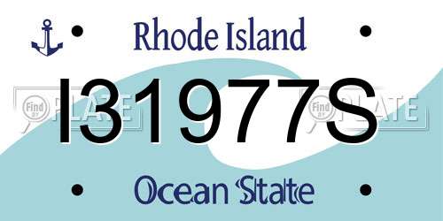 I31977S Rhode Island License Plate