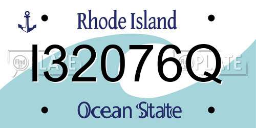 I32076Q Rhode Island License Plate