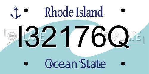 I32176Q Rhode Island License Plate