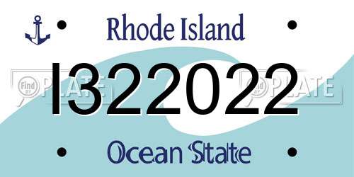 I322022 Rhode Island License Plate