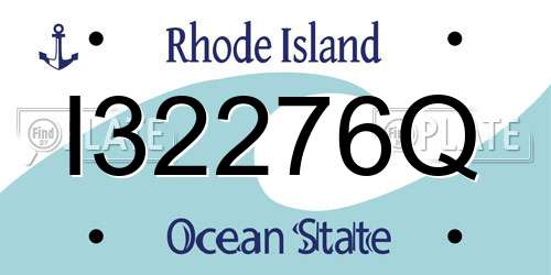 I32276Q Rhode Island License Plate