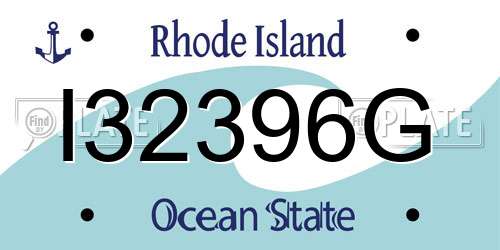 I32396G Rhode Island License Plate