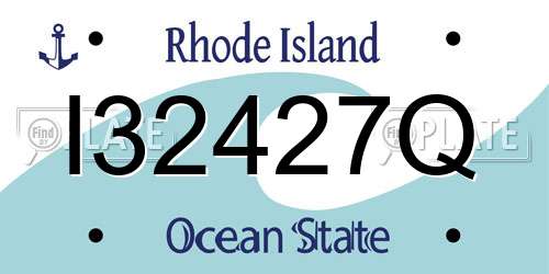 I32427Q Rhode Island License Plate