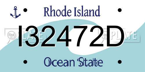 I32472D Rhode Island License Plate