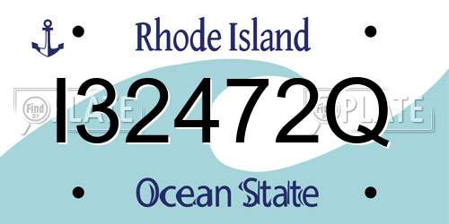 I32472Q Rhode Island License Plate