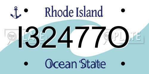 I32477O Rhode Island License Plate