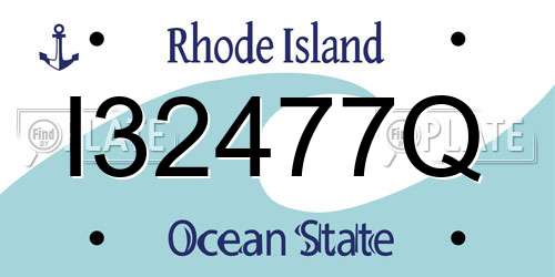 I32477Q Rhode Island License Plate