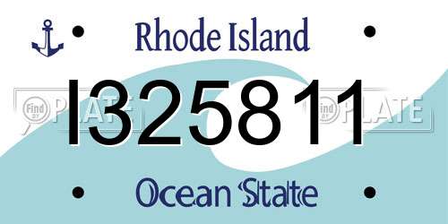 I325811 Rhode Island License Plate