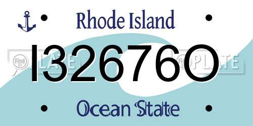 I32676O Rhode Island License Plate