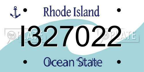 I327022 Rhode Island License Plate