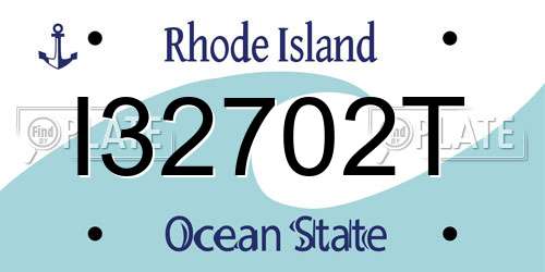 I32702T Rhode Island License Plate