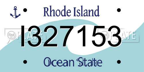 I327153 Rhode Island License Plate