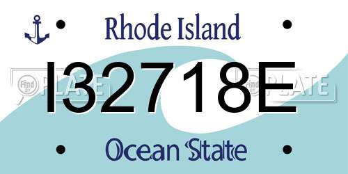 I32718E Rhode Island License Plate