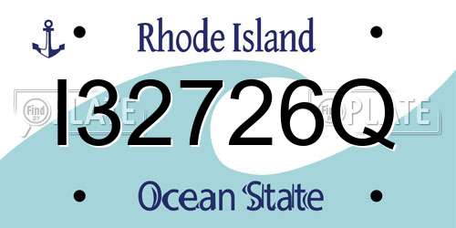 I32726Q Rhode Island License Plate