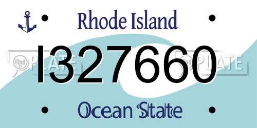 I327660 Rhode Island License Plate