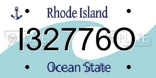 I32776O Rhode Island License Plate