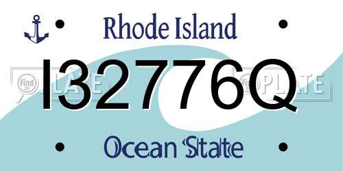 I32776Q Rhode Island License Plate