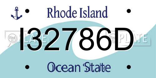 I32786D Rhode Island License Plate