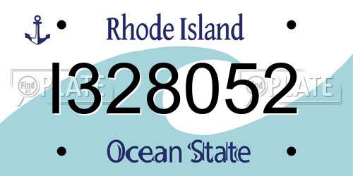 I328052 Rhode Island License Plate