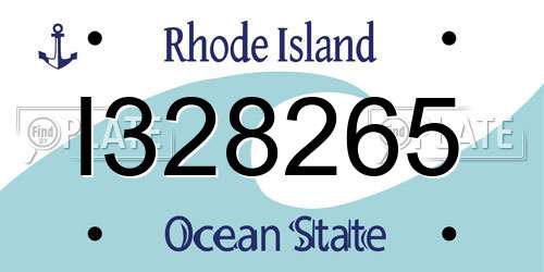 I328265 Rhode Island License Plate