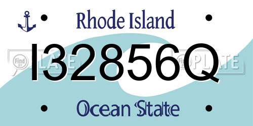 I32856Q Rhode Island License Plate
