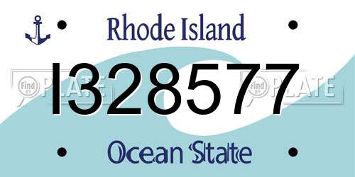 I328577 Rhode Island License Plate