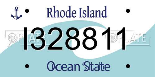I328811 Rhode Island License Plate