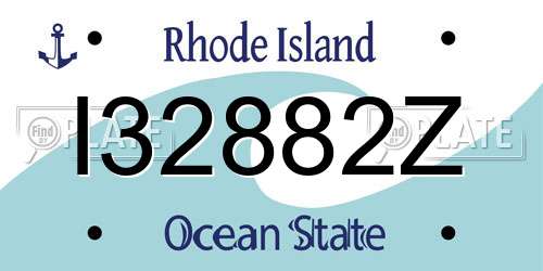 I32882Z Rhode Island License Plate