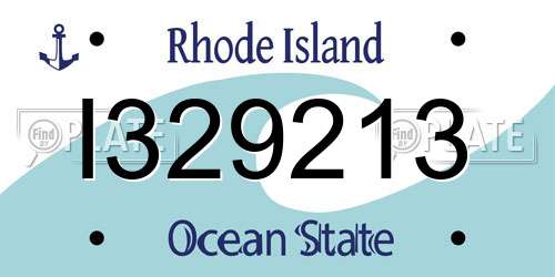 I329213 Rhode Island License Plate