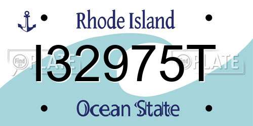 I32975T Rhode Island License Plate