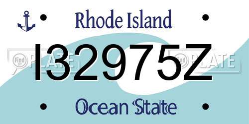 I32975Z Rhode Island License Plate