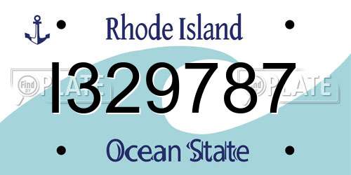 I329787 Rhode Island License Plate