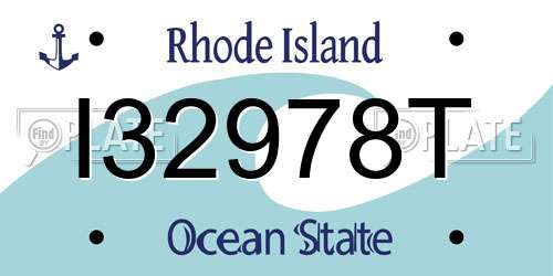 I32978T Rhode Island License Plate