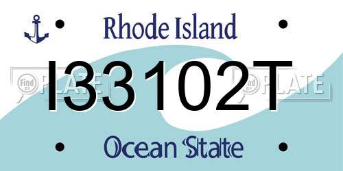 I33102T Rhode Island License Plate